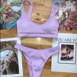 new holister ribbed two piece purple bikini 👙